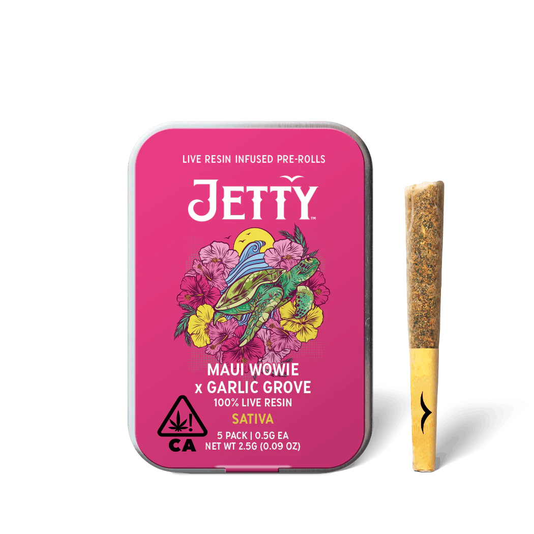JETTY - JETTY | MAUI WOWIE X GARLIC GROVE - 5PK INFUSED | PREROLL | 2.5G Main Image