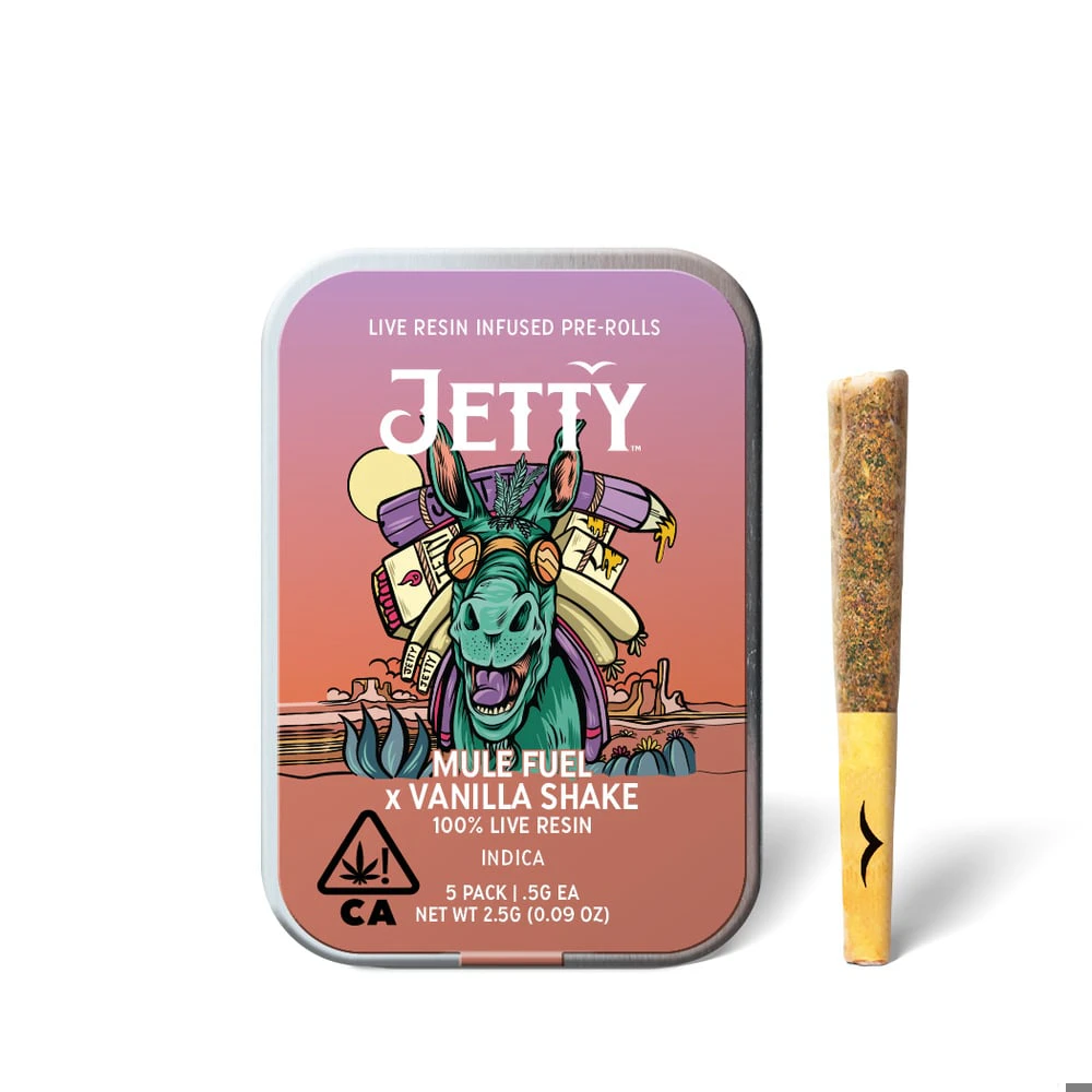 JETTY - JETTY | MULE FUEL X VANILLA SHAKE - 5PK INFUSED | PREROLL | 2.5G Main Image