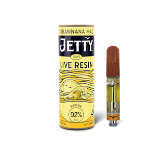 JETTY - JETTY | STRAWNANA MAC LIVE RESIN - 510 THREAD | CARTRIDGE | 1G