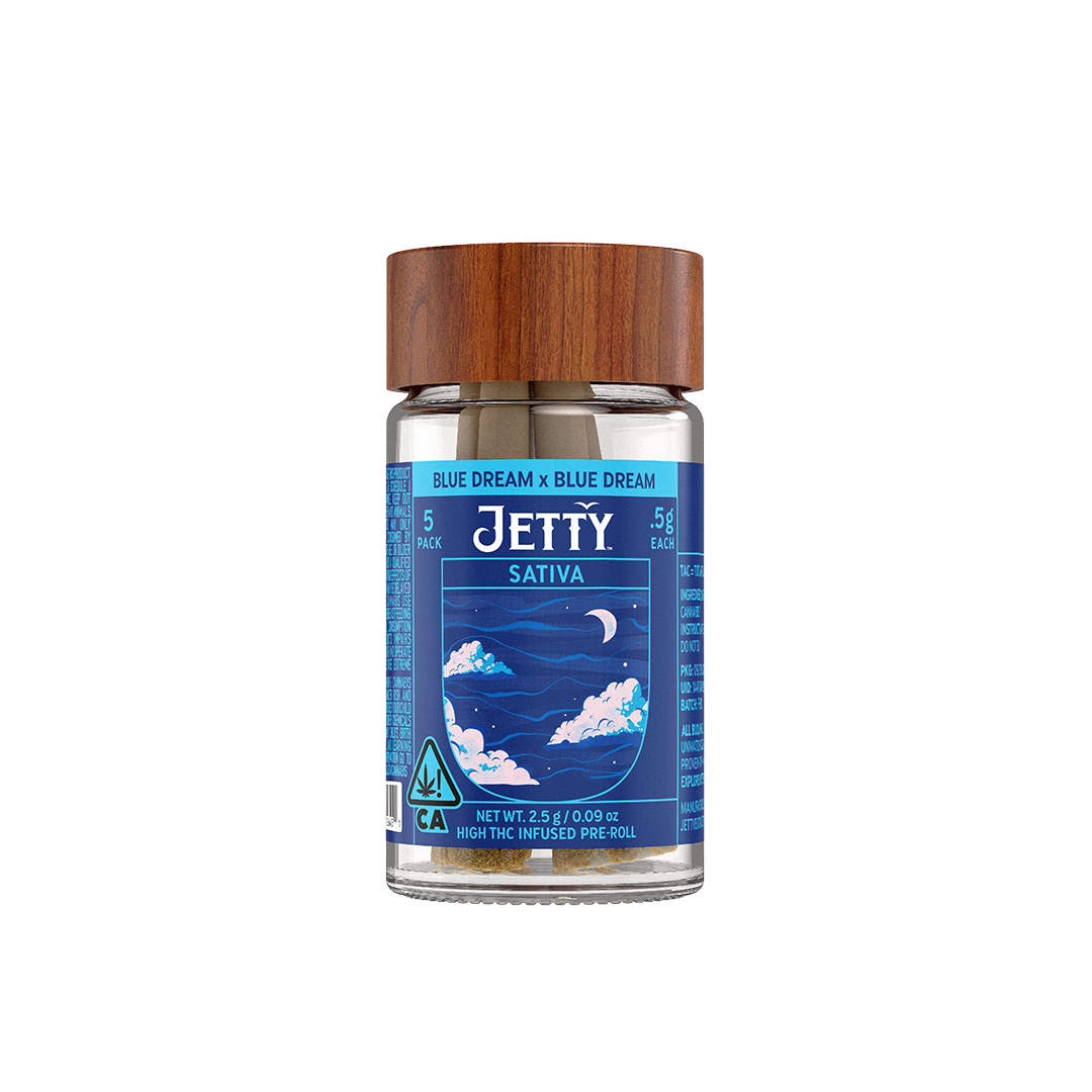 Jetty Extracts | Blue Dream x Doc 15 | High THC Infused | 5pk