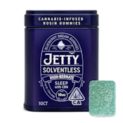 Jetty Blueberry Dream High-Bernate Solventless Rosin Gummies W/ CBN Tin 100mgTHC