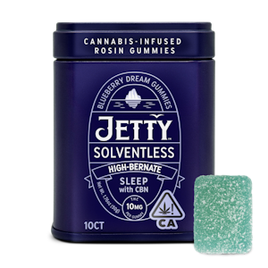 Jetty - Jetty Blueberry Dream High-Bernate Solventless Rosin Gummies W/ CBN Tin 100mgTHC