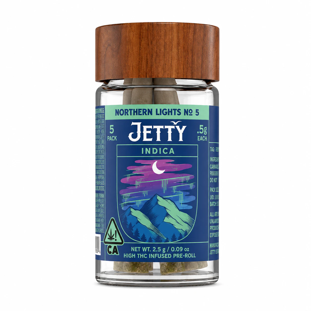 Jetty Extracts - Jetty Extracts | Northern Lights No. 5 x Triangle GMO | High THC Infused | 5pk Main Image