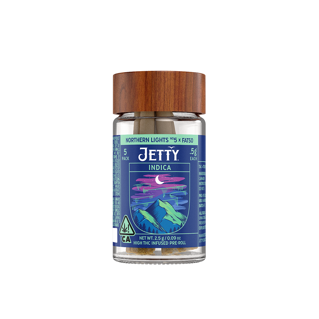 Jetty Extracts | Northern Lights No. 5 x GMO | High THC Infused | 5pk