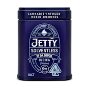 Jetty Strawberry In Da Couch Solventless Rosin Gummies Tin 100mgTHC