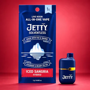 Jetty | 1g Mini Tank All-in-One Vape | Iced Sangria | Solventless Live Rosin | Hybrid