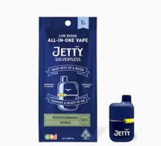 Jetty - Jetty - Frozen Bananas - 1g Live Rosin Mini Tank (AIO)