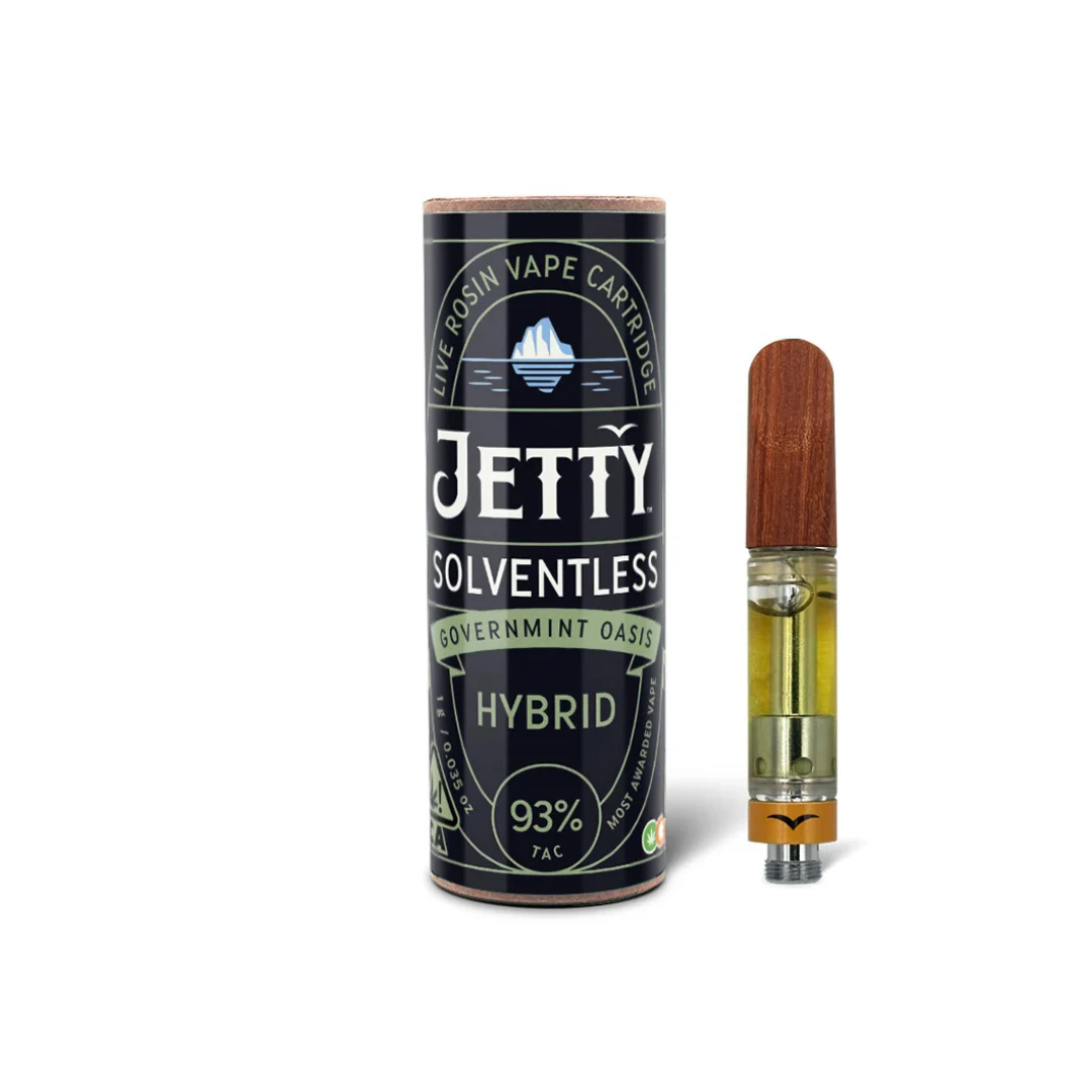 Jetty Extracts - Jetty - Governmint Oasis OCal Solventless Cartridge 1g Main Image