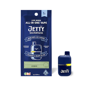 Jetty Extracts - Jetty - 1g Solventless Mini Tank Live Rosin AIO Cart (Honey Banana-Hybrid)