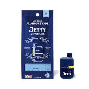 Jetty Extracts - Jetty- 1g Solventless Mini Tank AIO (Garlic Butter-Indica)
