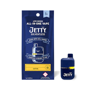 Jetty Extracts - Jetty - 1g Solventless Mini Tank Live Rosin AIO Cart (Tropical Sunset-Sativa)