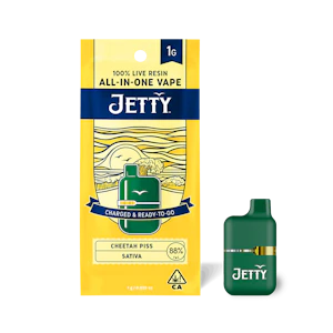 Jetty Extracts - Jetty - 1g Live Resin Mini Tank AIO Cartridge (Sour Strawberry-Sativa)