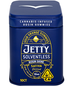 Jetty - Jetty Sour Orange Rosin Shine Solventless Rosin Gummies Tin 100mgTHC