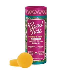 Good Tide - Good Tides Passionfruit THC : CBD : CBN Solventless Hash Gummies 100mg