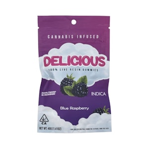 Delicious - Delicious Blue Raspberry (Live Resin) (I) Edibles 100mg
