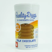 Quality Drugs 1:1 Salted Milk Chocolate Discs 10pk