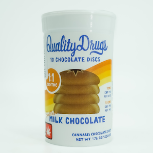 QUALITY DRUGS - Quality Drugs 1:1 Salted Milk Chocolate Discs 10pk