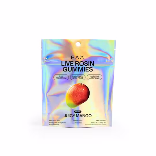 Juicy Mango Live Rosin Gummies 100mg - Edible