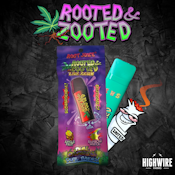 Rooted & Zooted Live Resin Disposable Jungle Fruit/Rainbow Wreck 1g