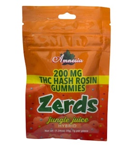 AMNESIA - Amnesia-Gummies- Zerds-Jungle Juice-Hybrid-200mg THC