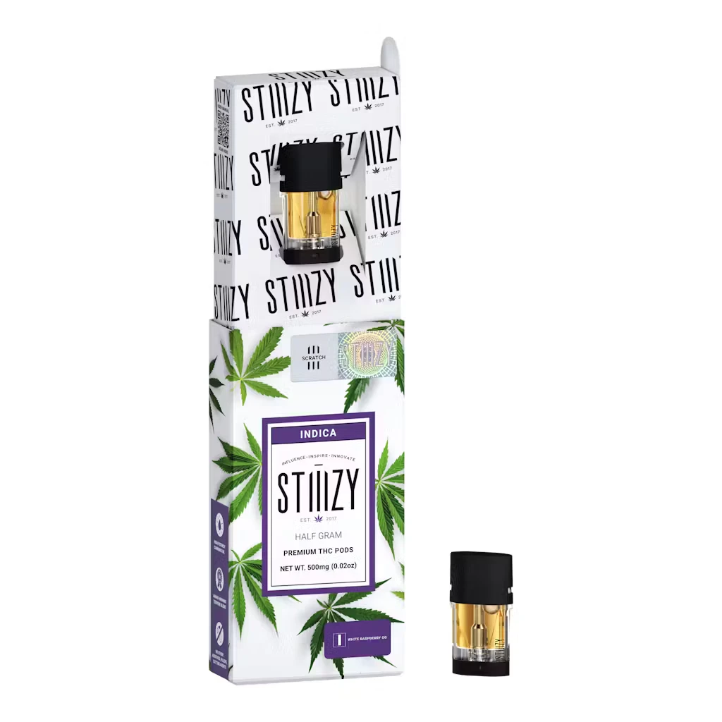 STIIIZY - White Raspberry (I) 93.03% THC | .5g PREMIUM THC POD | Stiiizy Main Image