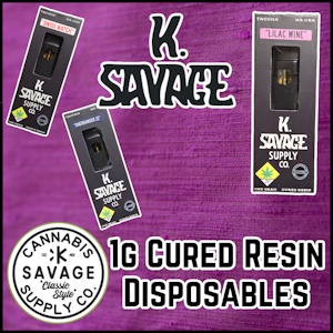 K-Savage - K-Savage | Lilac Wine | Cured Resin Disposable | DOH | 1g