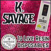 K-Savage | Lilac Wine | LIve Resin Disposable | DOH | 1g