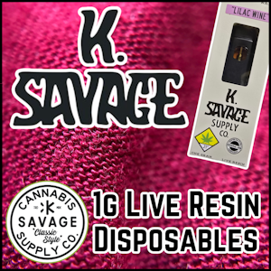 K-Savage - K-Savage | Lilac Wine | LIve Resin Disposable | DOH | 1g