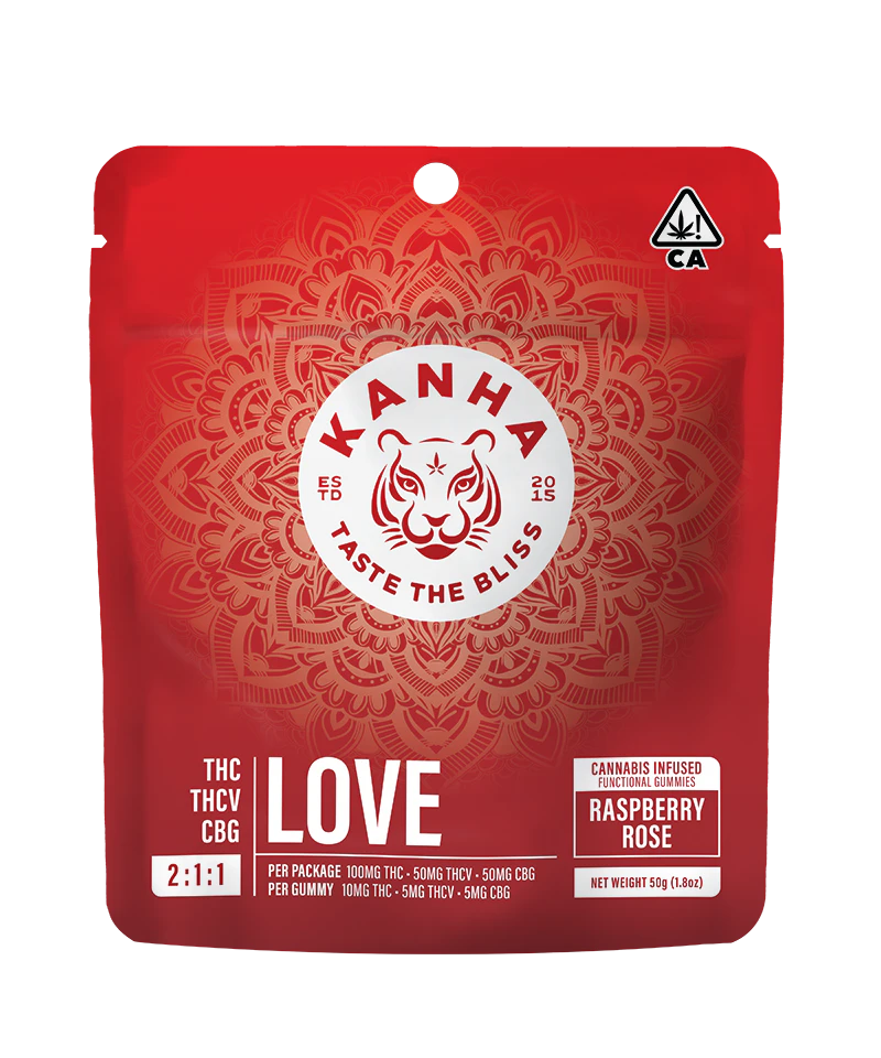 KANHA - Kanha - 2:1:1 THC:THCv:CBG Gummies - Love Raspberry Rose Main Image
