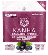 KANHA - Edible - Acai Blueberry - 2:1- CBG:THC - 100MG