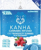 Kanha - Classic CBN - Blue Raspberry Tranquility 1:1:1 - Gummies - 10pk - 100mg