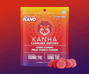KANHA - Kanha - Fruit Punch Fusion 100mg Nano Gummies - 10pk