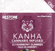 2:1  CBG:THC Acai Blueberry Gummies -100mg 20Pk