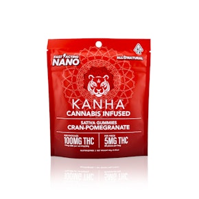 KANHA - Edible - Cran-Pomegranate - NANO - Gummies - 100mg