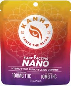 KANHA - Kanha - NANO - Fruit Punch Fusion - Gummies - 10pk - 100mg