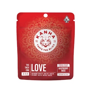 KANHA - LOVE 2:1:1 THC-THCV-CBG RASPBERRY ROSE GUMMY - KANHA