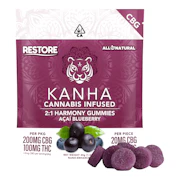 Kanha | Nano Acai Blueberry 2:1 | CBG Gummies | 100mg