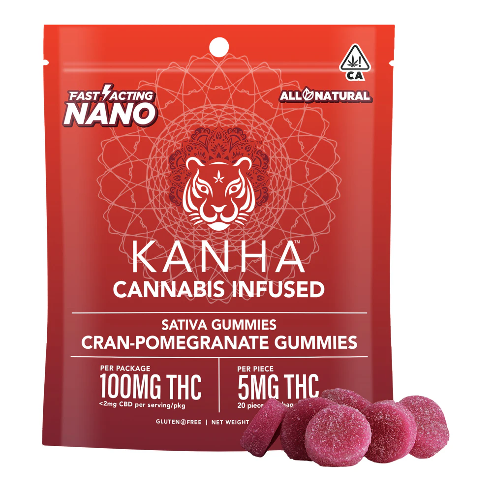 KANHA - Kanha | Nano Cran Pomegranate Punch | Gummies | 100mg  Main Image