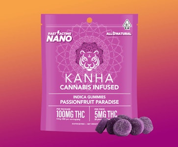 KANHA - Kanha - Passionfruit Paradise - 100mg Nano Gummies - 20pk
