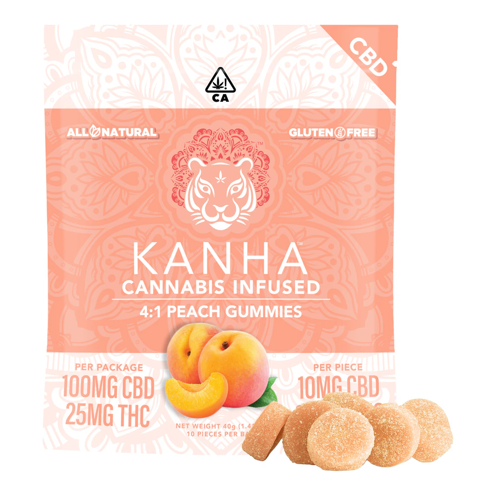 KANHA - Kanha | Peach 4:1 | CBD Gummies | 25mg Main Image