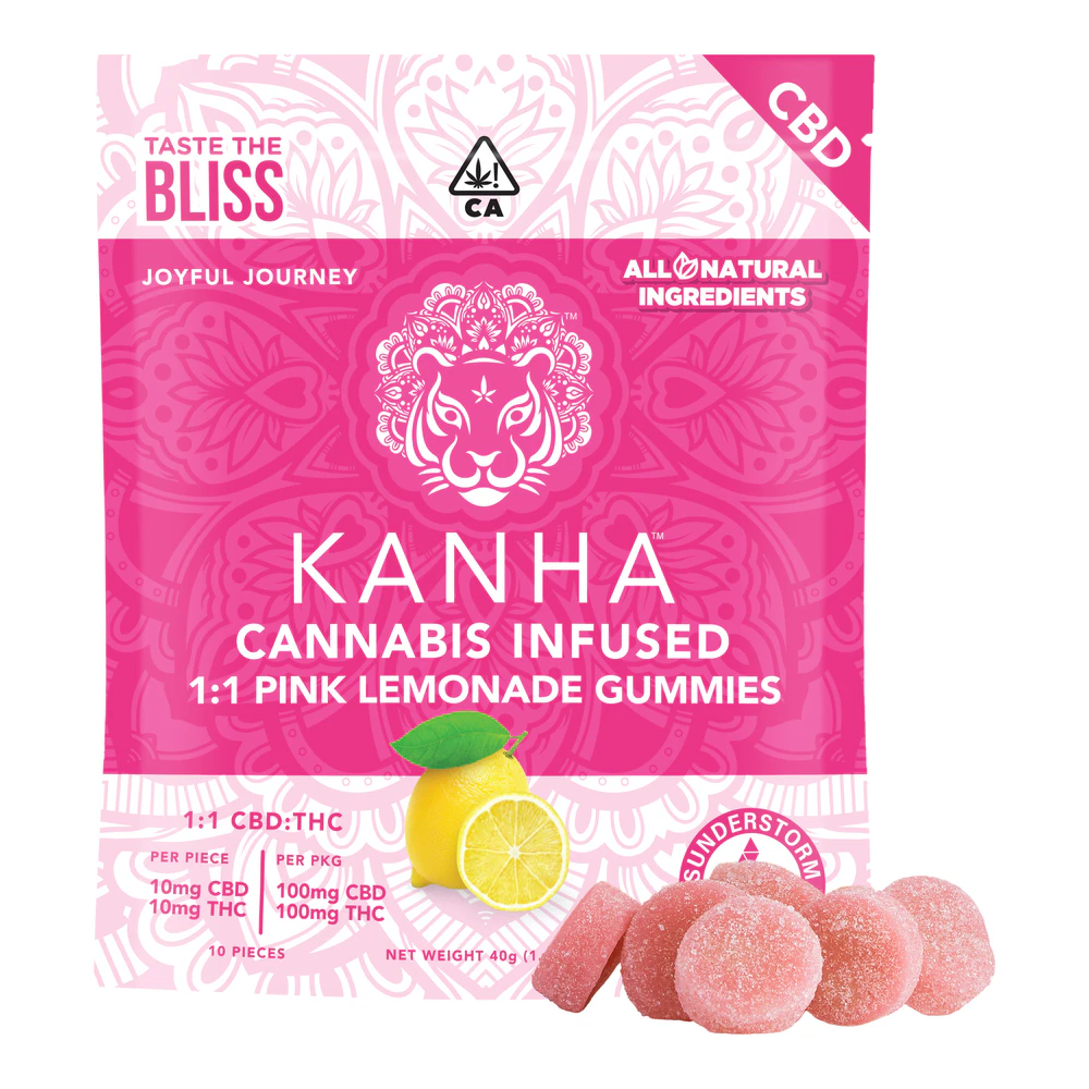 KANHA - Kanha | Pink Lemonade 1:1 | CBD Gummies | 100mg  Main Image