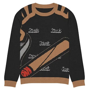 Matawana Dispensary - Brown Knitted: Crew Neck Sweater (L)