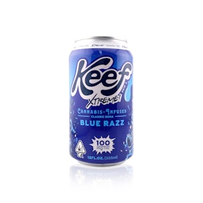 KEEF COLA - Drink - Blue Razz - Xtreme Classic - Single Can - 12oz - 100MG