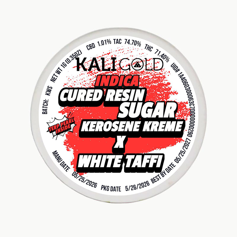 Kali Gold Kerosene Kreme x White Taffi Cured Resin Sugar 1.0g