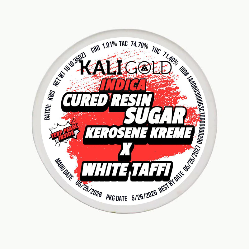 Kali Gold Kerosene Kreme x White Taffi Cured Resin Sugar 1.0g