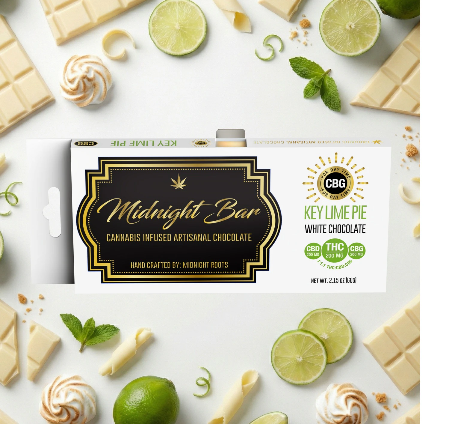 Midnight Roots - Midnight Roots - Key Lime Pie 1:1:1 THC/CBD/CBG - 200mg Main Image