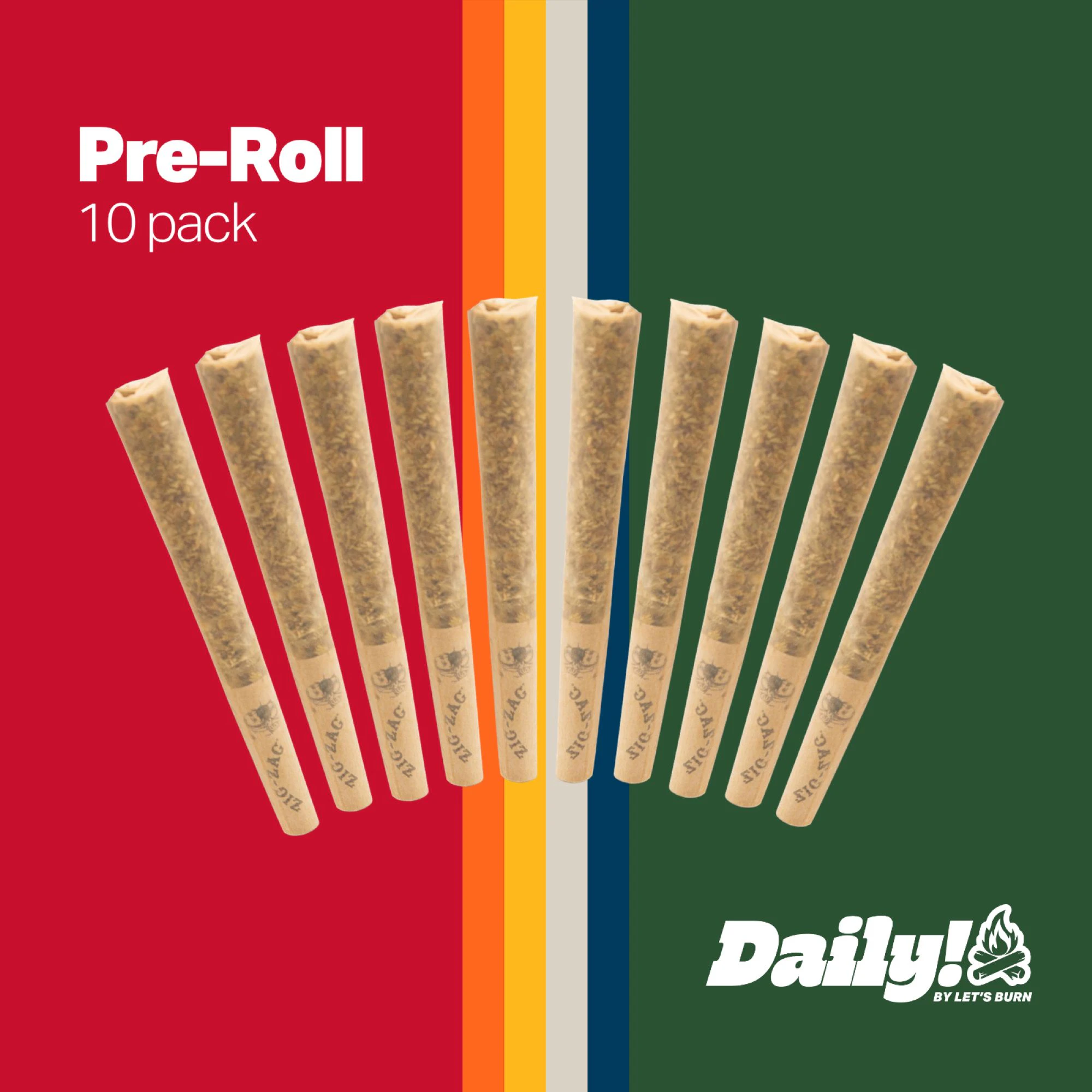 Daily! - Daily! Kickback 10 x .5g Pre-roll Pack 0112 Main Image