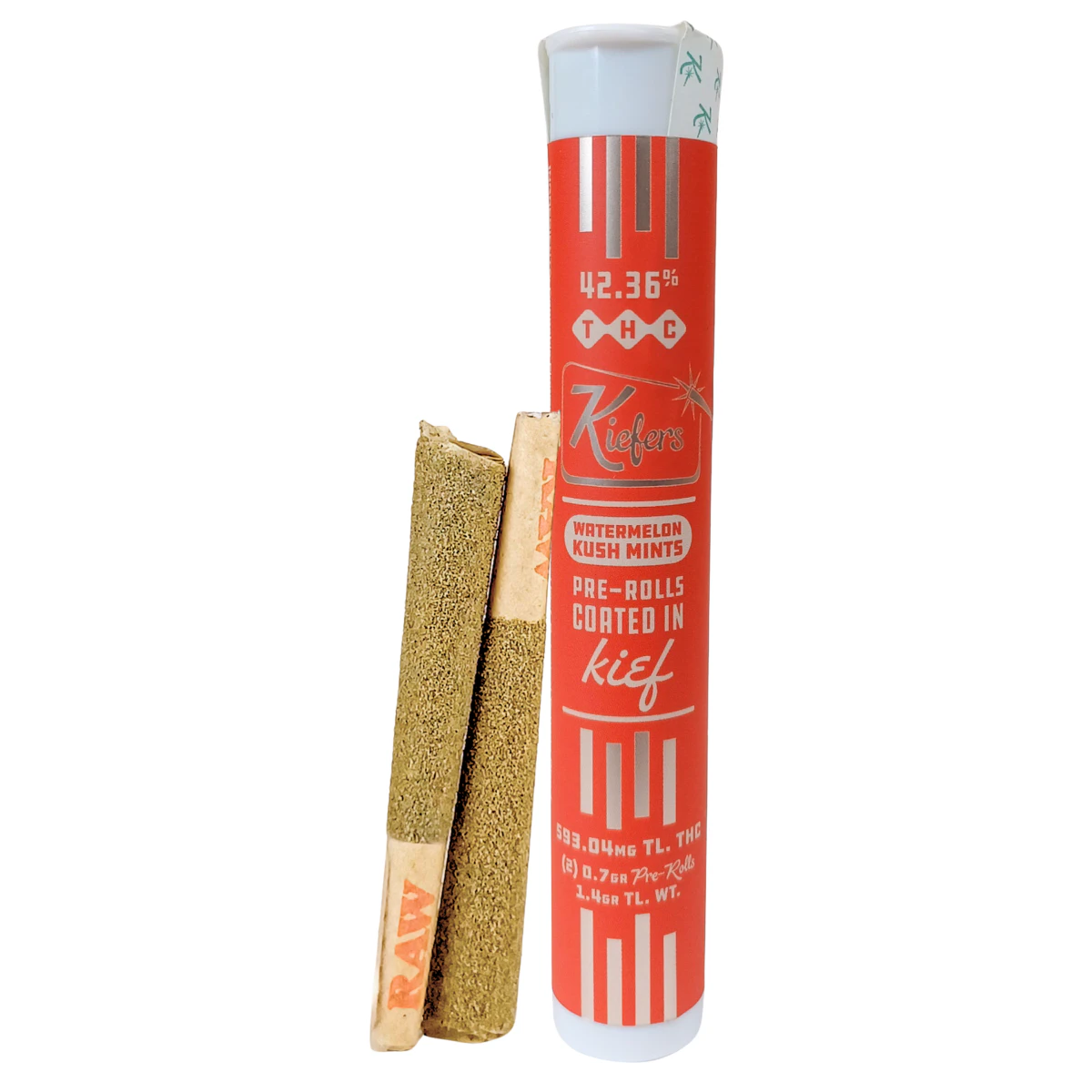 Kiefers - Kiefers - Watermelon Kush Mints - Infused Prerolls - 2 x .7g Main Image