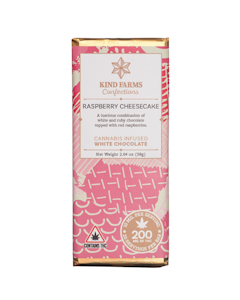 Kind Farms Reserve - Kind Farms | Raspberry Cheesecake | 200mg White Chocolate Bar