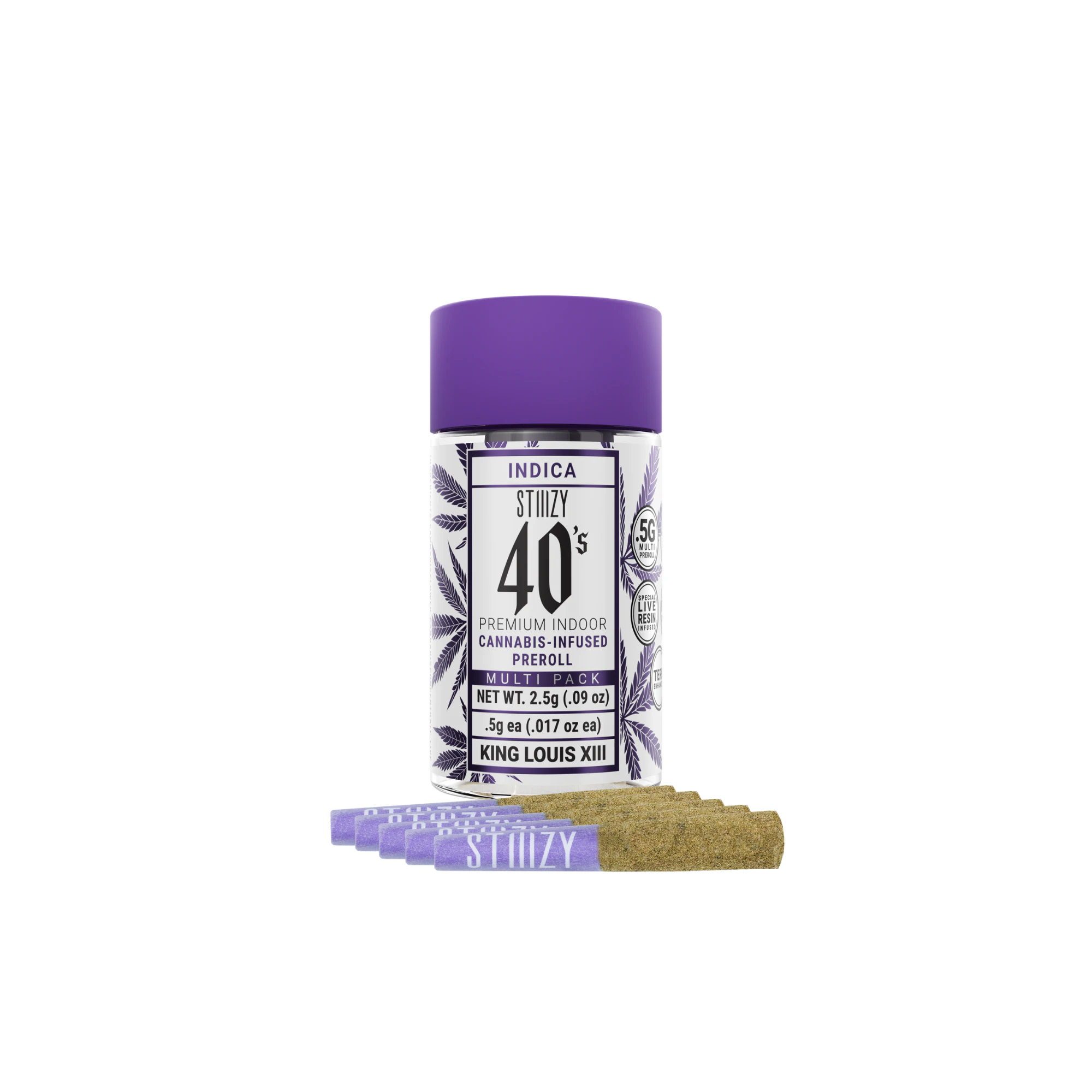 STIIIZY - Stiiizy - 40s King Louis XIII Preroll - 2.5G .5g- 5pk Main Image